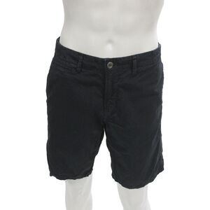 Paperbacks Mens Chino Shorts Black Cotton Button Size 33